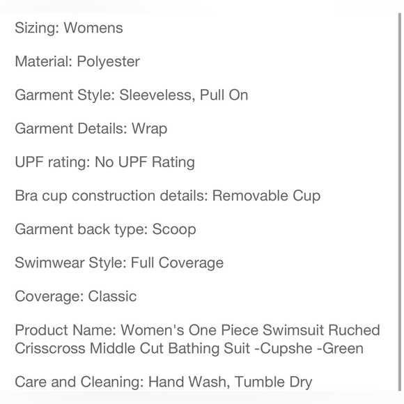 Cupshe Green Fully Lined  Ruched Crisscross Middle Cut One Piece Swimsui… - Picture 6 of 12